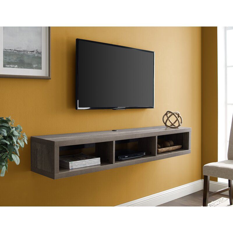 Orren Ellis Maughan Floating Tv Stand For Tvs Up To 78 With Regard To Light Brown Tv Stands (View 8 of 15)
