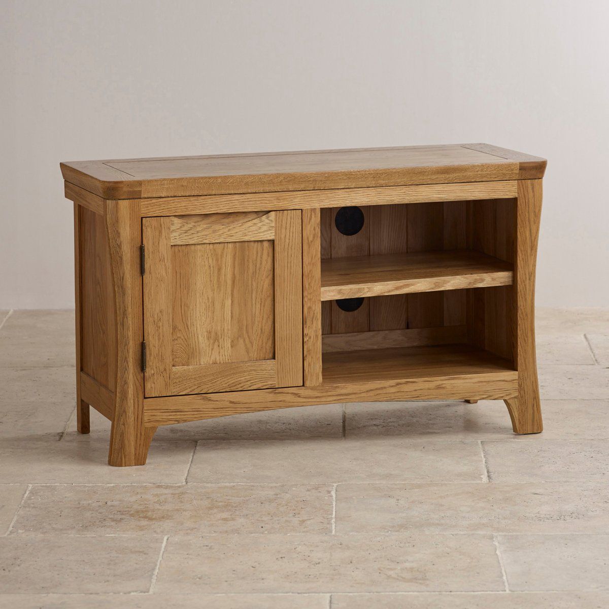 Orrick Tv Cabinet In Rustic Solid Oak | Oak Furniture Land Inside Oak Tv Stands Furniture (Photo 12 of 15)