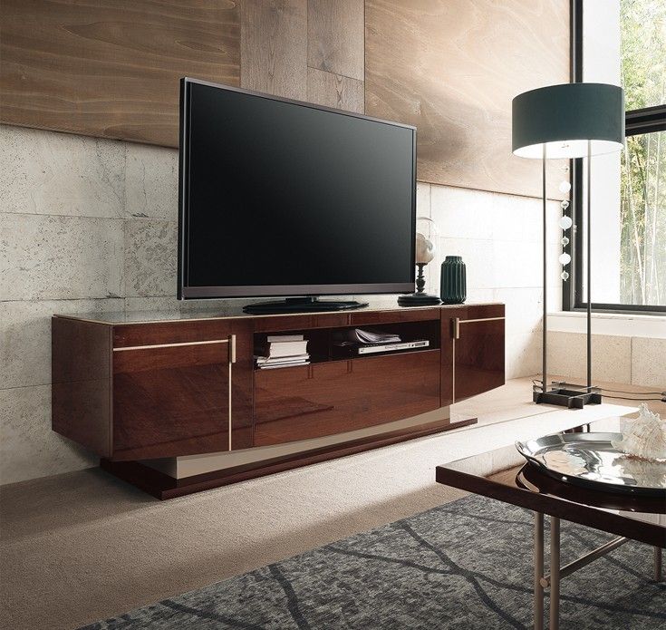 Osipis Contemporary Tv Stand Pertaining To High Glass Modern Entertainment Tv Stands For Living Room Bedroom (View 4 of 15)