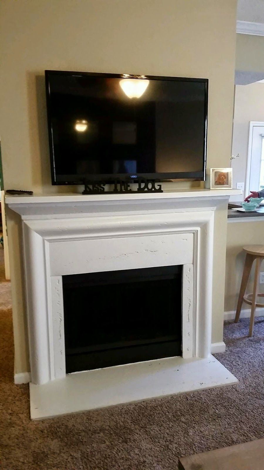 Our 1st Place!! | Fireplace, Mounted Tv, Home For Shelby Corner Tv Stands (View 10 of 15)