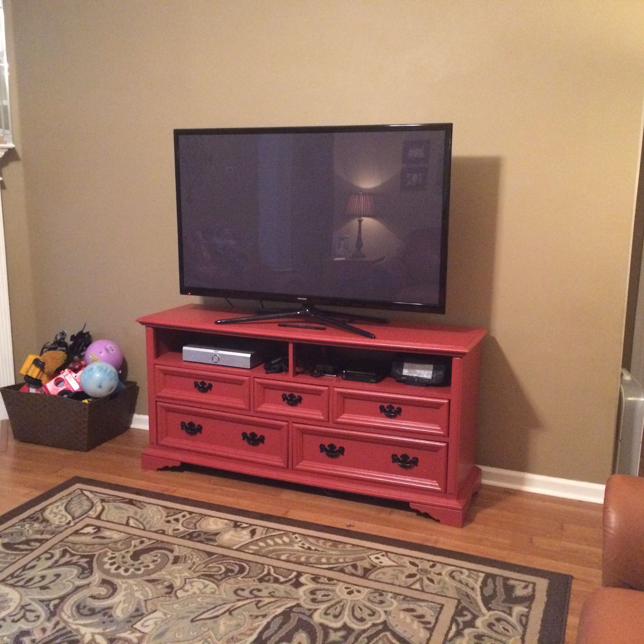 Painted Dresser Made Into A Tv Stand | Home Decor, Painted Inside Painted Tv Stands (View 7 of 15)