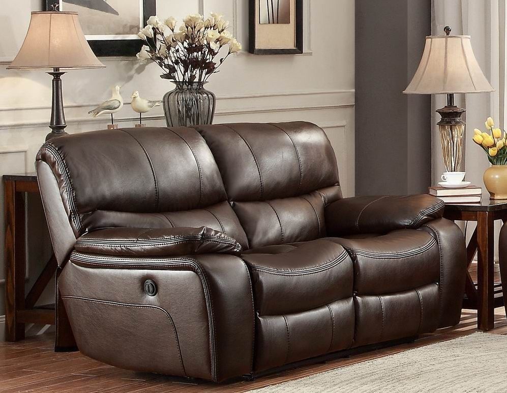 Pecos Brown Power Double Reclining Loveseat From Within Expedition Brown Power Reclining Sofas (View 3 of 15)