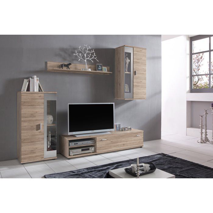 Petrolia Entertainment Unit For Tvs Up To 60" | Wall Unit In Light Colored Tv Stands (View 13 of 15)