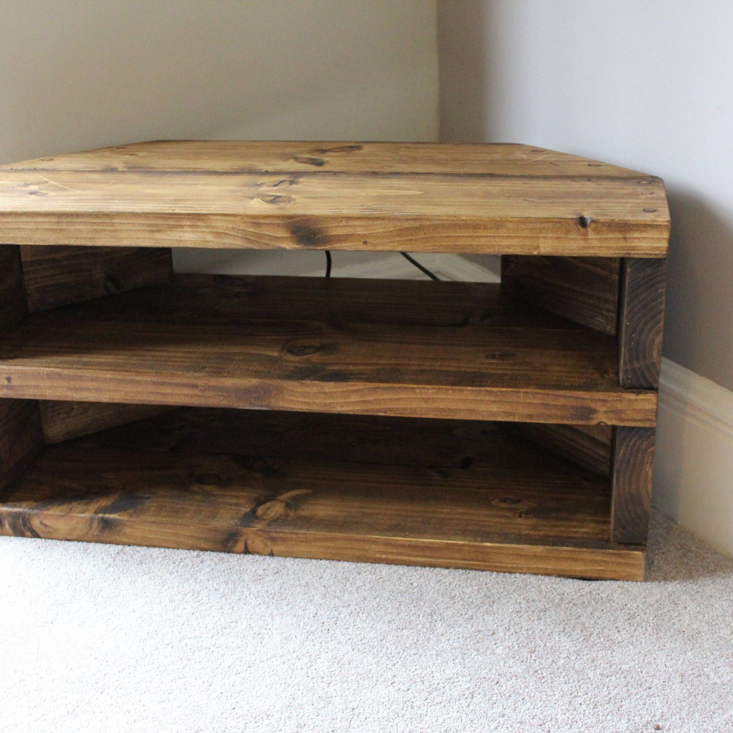 Pin On Corner Tv Console Within Chunky Wood Tv Unit (View 6 of 15)