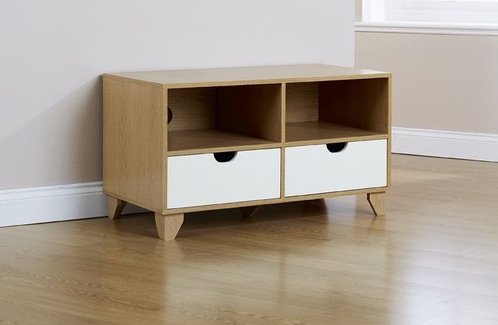 Pin On Tv Stands Regarding Scandi 2 Drawer Grey Tv Media Unit Stands (View 8 of 15)