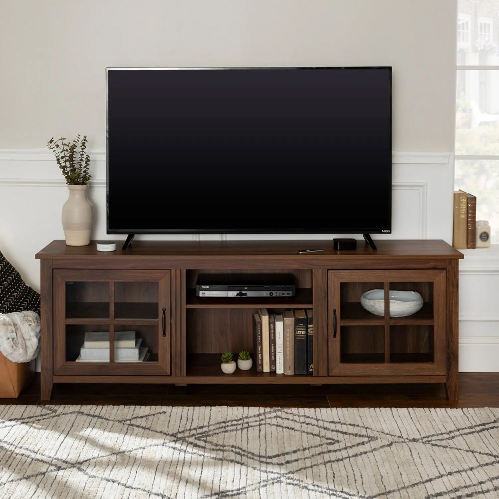 Pincarol Schultz On Entertainment Centers | Tv Stand Pertaining To Wood Tv Stand With Glass Top (Photo 2 of 15)