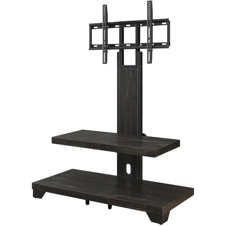 Pinfelipe On Tv Stand Decor In 2021 | Contemporary Tv With Regard To Whalen Shelf Tv Stands With Floater Mount In Weathered Dark Pine Finish (View 8 of 15)