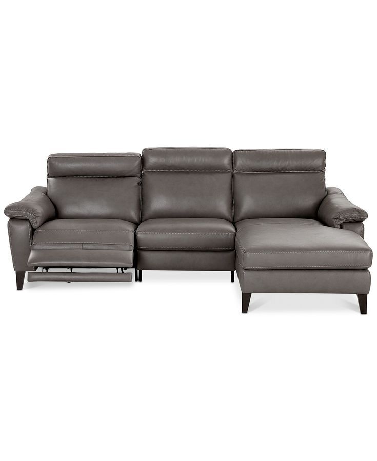 Pirello 3 Pc. Leather Sectional Sofa With Chaise, 1 Power For 3pc Miles Leather Sectional Sofas With Chaise (Photo 10 of 15)