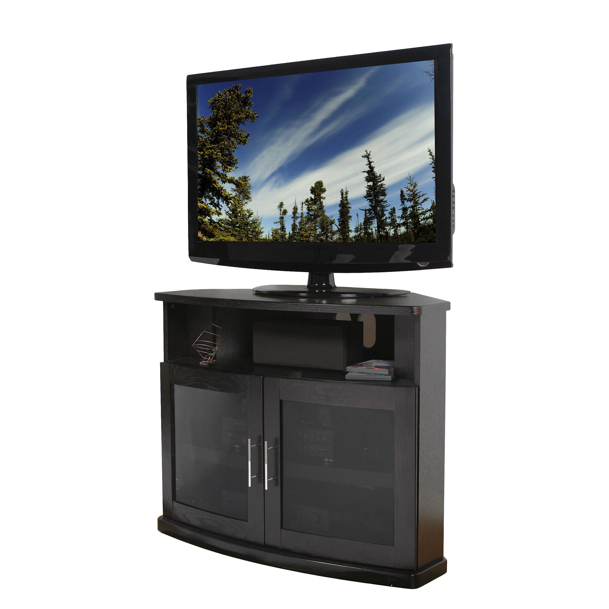 Plateau Newport 40 Corner Tv Stand (black Oak) Newport 40 (b) With Black Corner Tv Cabinets (View 4 of 15)