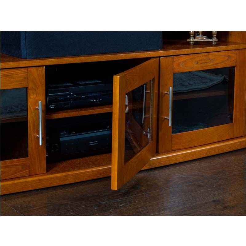 Plateau Newport Series Corner Wood Tv Cabinet With Glass Inside Black Corner Tv Cabinets With Glass Doors (View 11 of 15)