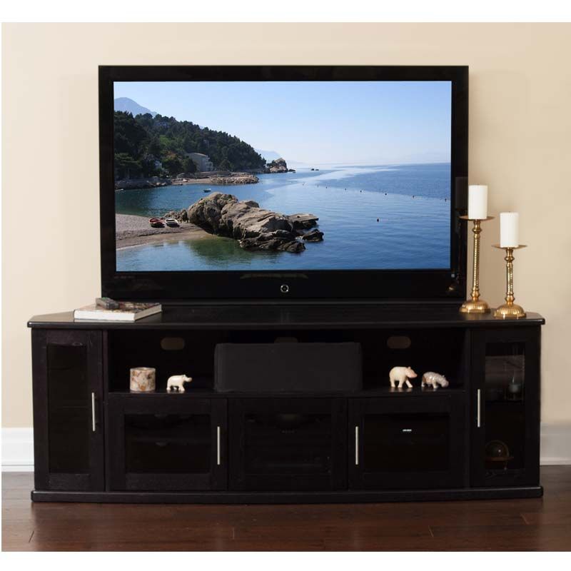 Plateau Newport Series Corner Wood Tv Cabinet With Glass Regarding Glass Corner Tv Stands For Flat Screen Tvs (Photo 2 of 15)