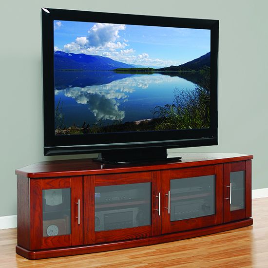 Plateau Newport62w Corner Tv Stand Up To 70" Tvs In Walnut Inside Broward Tv Stands For Tvs Up To 70" (View 5 of 15)