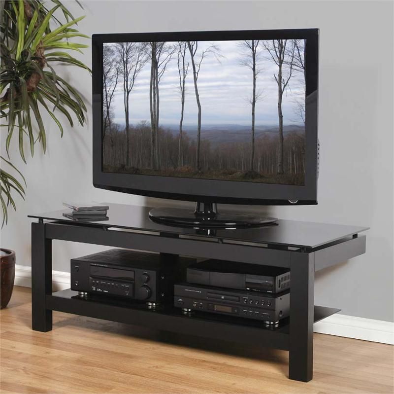 Plateau Sl Series Floating Glass & Wood Tv Stand For 32 50 Regarding Wood And Glass Tv Stands For Flat Screens (View 10 of 15)
