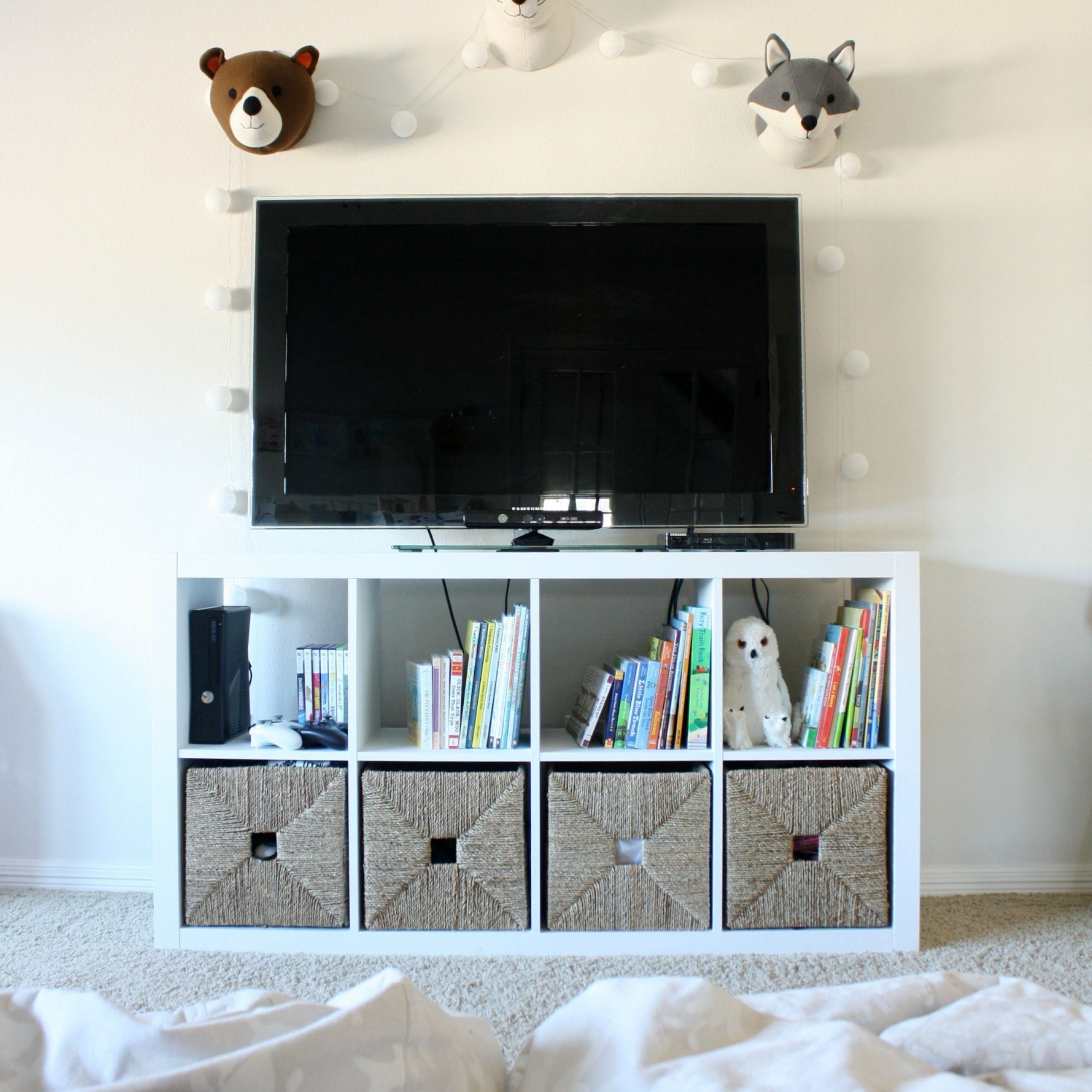 Playroom Makeover With Built Ins | Ikea Tv Stand, Tv Stand Intended For Ikea Built In Tv Cabinets (View 6 of 15)