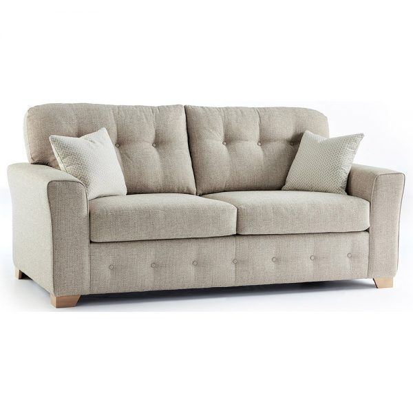 Plumstead Fabric 3 Seater Sofa In Beige | Just Sit On It For Scarlett Beige Sofas (View 5 of 15)