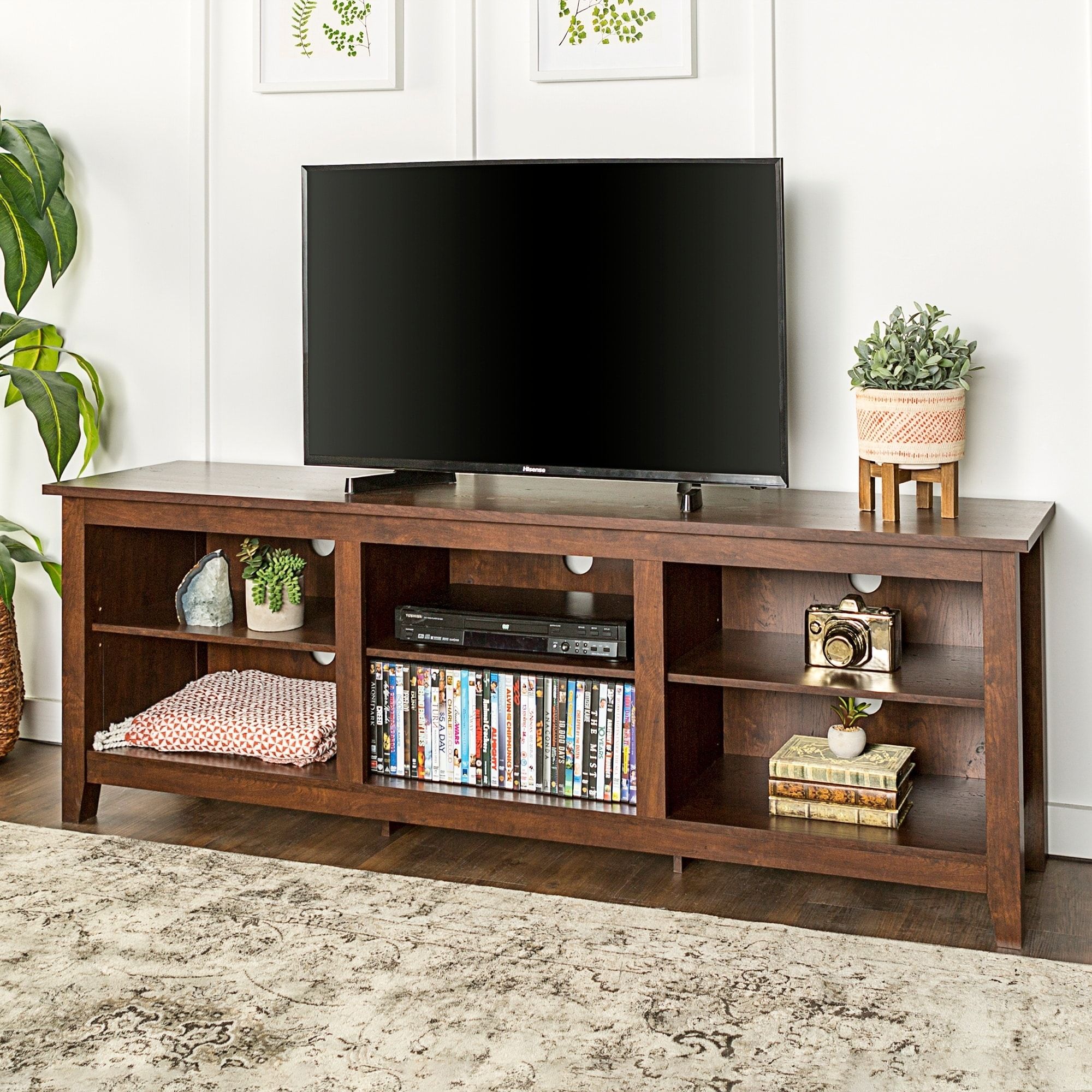 Porch & Den Dexter 70 Inch Wood Media Tv Stand – 70 X 16 X Throughout Petter Tv Media Stands (View 7 of 15)