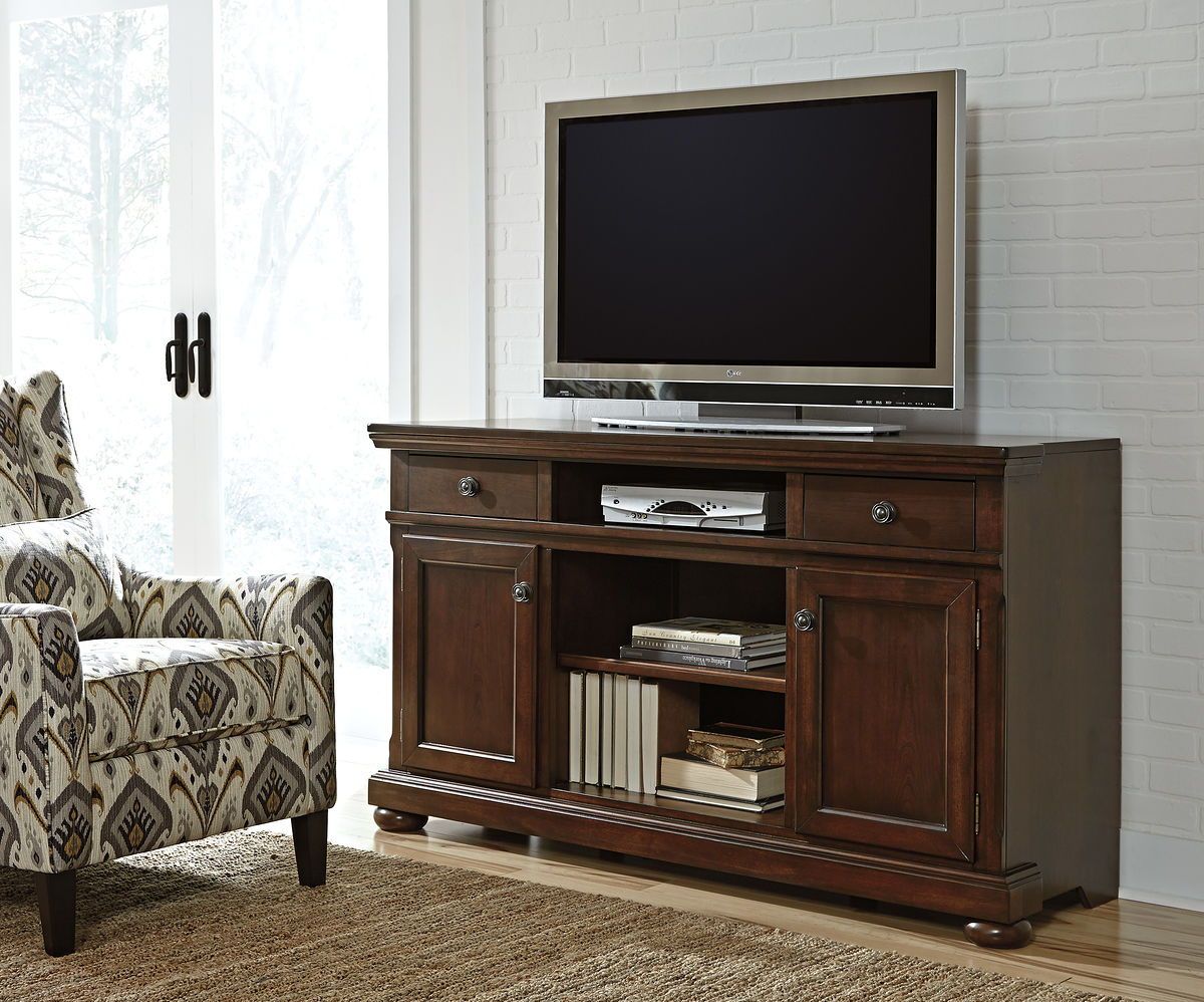 Porter – Rustic Brown – Xl Tv Stand W/fireplace Option With Brown Tv Stands (Photo 6 of 15)