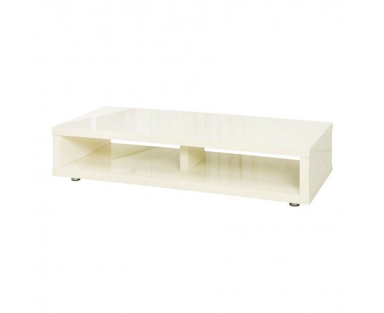Puro Cream Contemporary High Gloss Tv Unit Intended For Cream High Gloss Tv Cabinet (View 12 of 15)