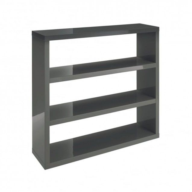Puro High Gloss Charcoal Bookcase Within Puro White Tv Stands (View 5 of 15)