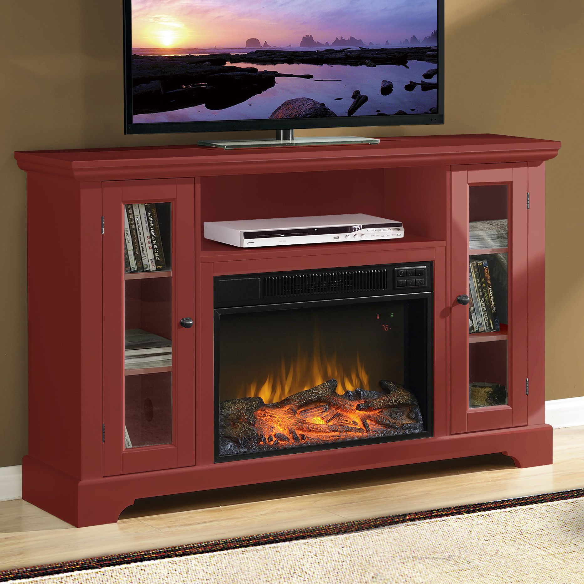 Queenston Media Electric Fireplace | Media Electric Throughout Funky Tv Stands (Photo 8 of 15)