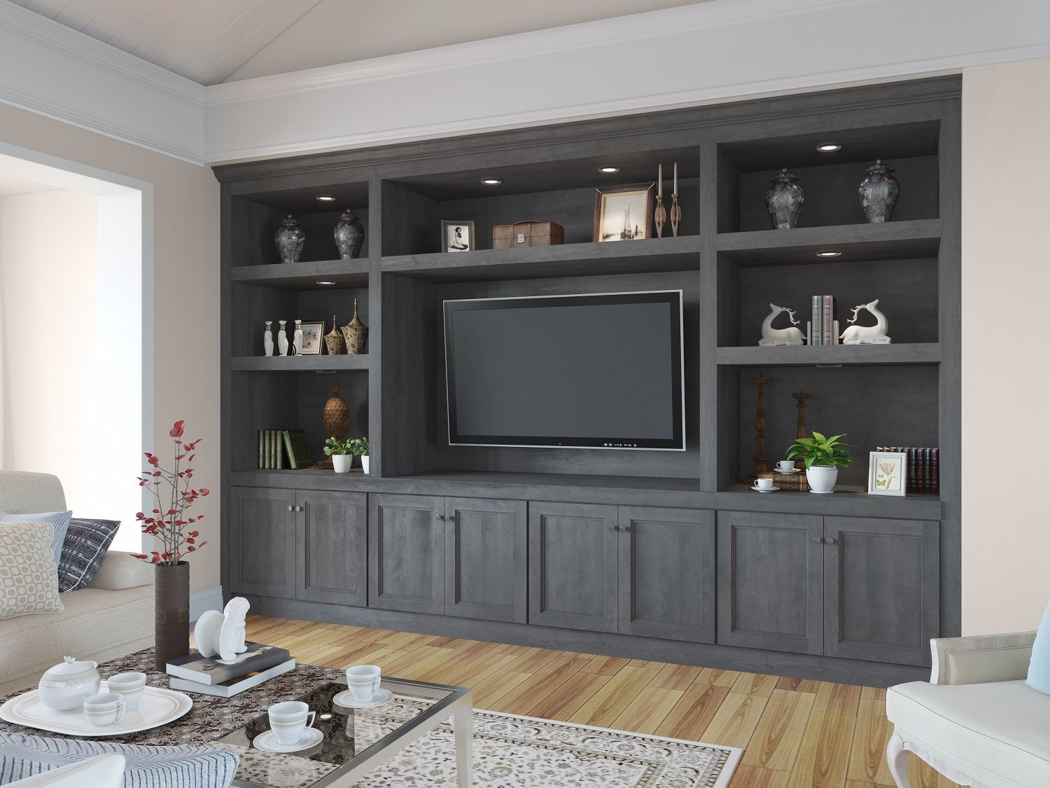 Ready Assembled Grey Living Room Furniture – Dlivingroomku Regarding Bromley Grey Corner Tv Stands (View 7 of 15)