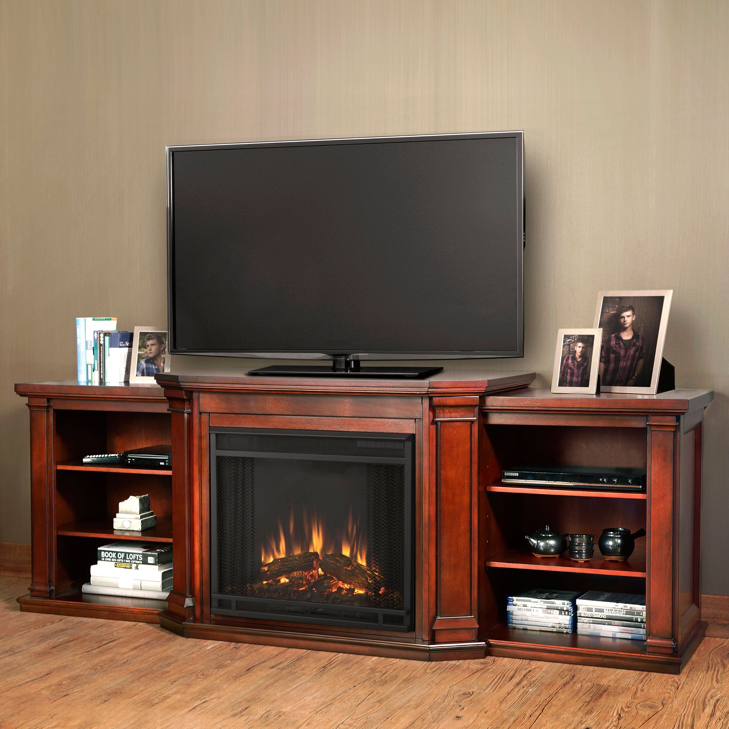 Real Flame Valmont Tv Stand With Electric Fireplace In Big Lots Tv Stands (View 2 of 15)