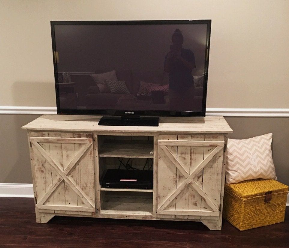 Reclaimed Wood Media Console/entertainment Center/tv Pertaining To Entertainment Center Tv Stands Reclaimed Barnwood (View 3 of 15)