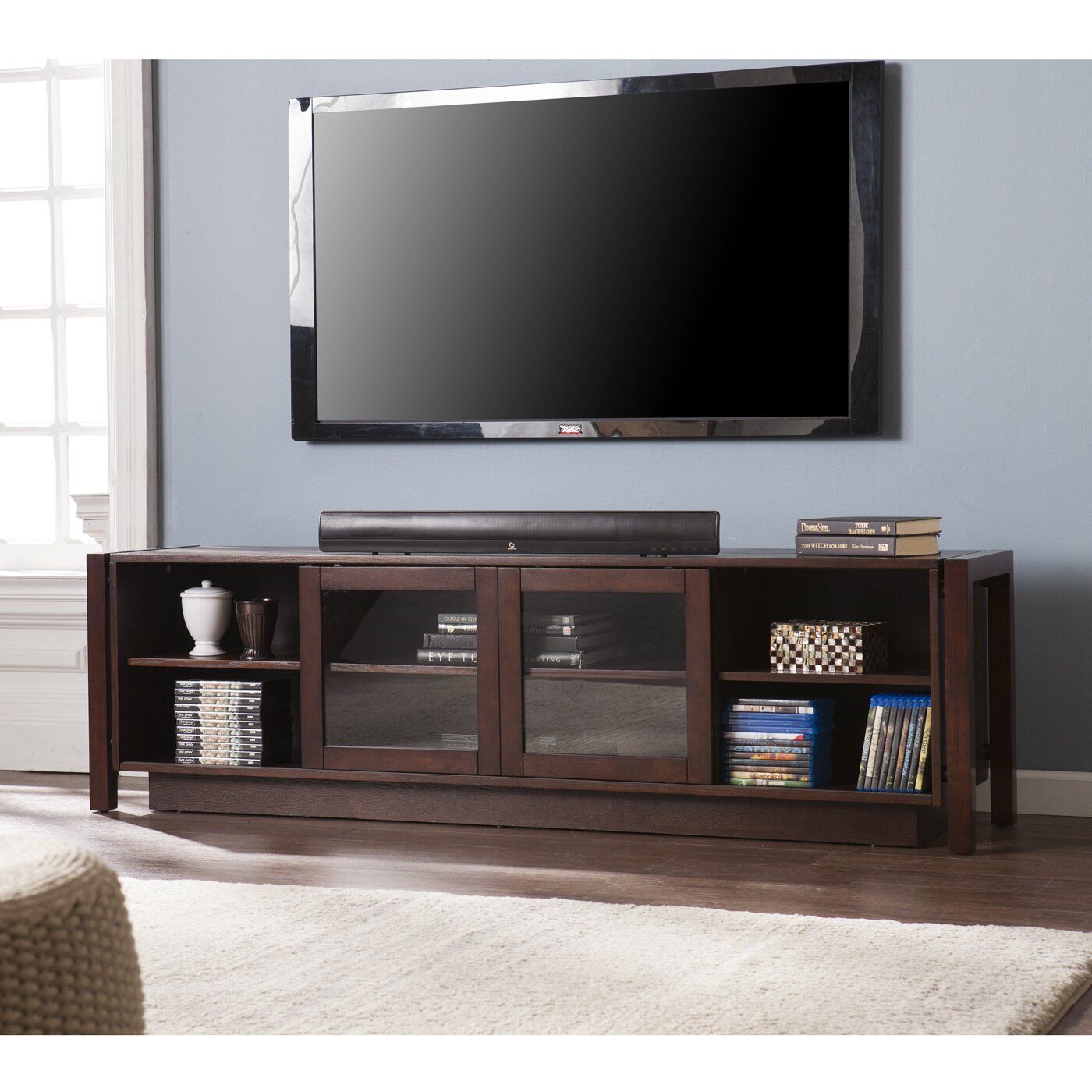 Red Barrel Studio Gonsalves Tv Stand & Reviews | Wayfair Intended For Red Modern Tv Stands (View 2 of 15)