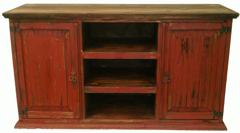 Red Tv Stand, Antique Red Tv Stand, Painted Red Tv Stand Inside Painted Tv Stands (View 11 of 15)