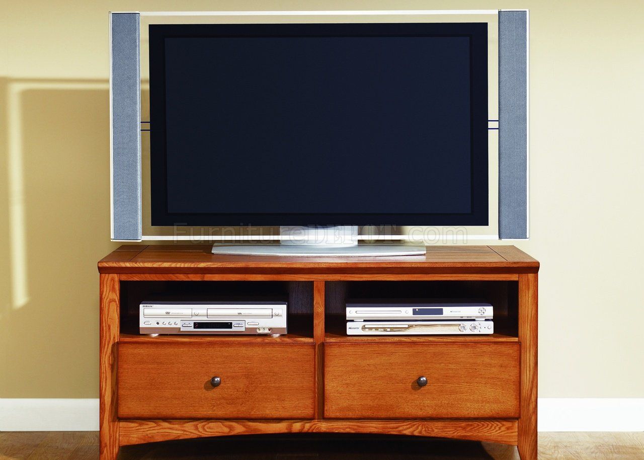 Rich Oak Finish Tv Stand For 50 Or 60 Tv W/storage Drawers Inside 32 Inch Tv Bed (View 6 of 15)