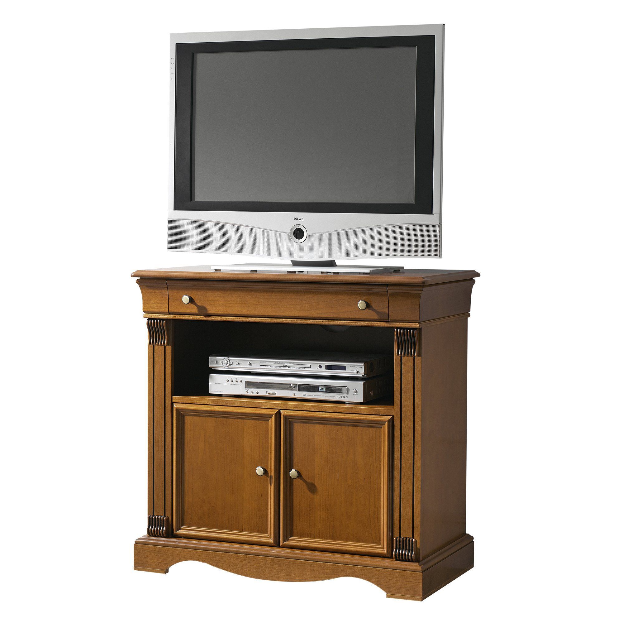 Rig 2 Cabinets 1 Drawer Solid Wood Tv Stand #woodfurniture With Upright Tv Stands (Photo 6 of 15)