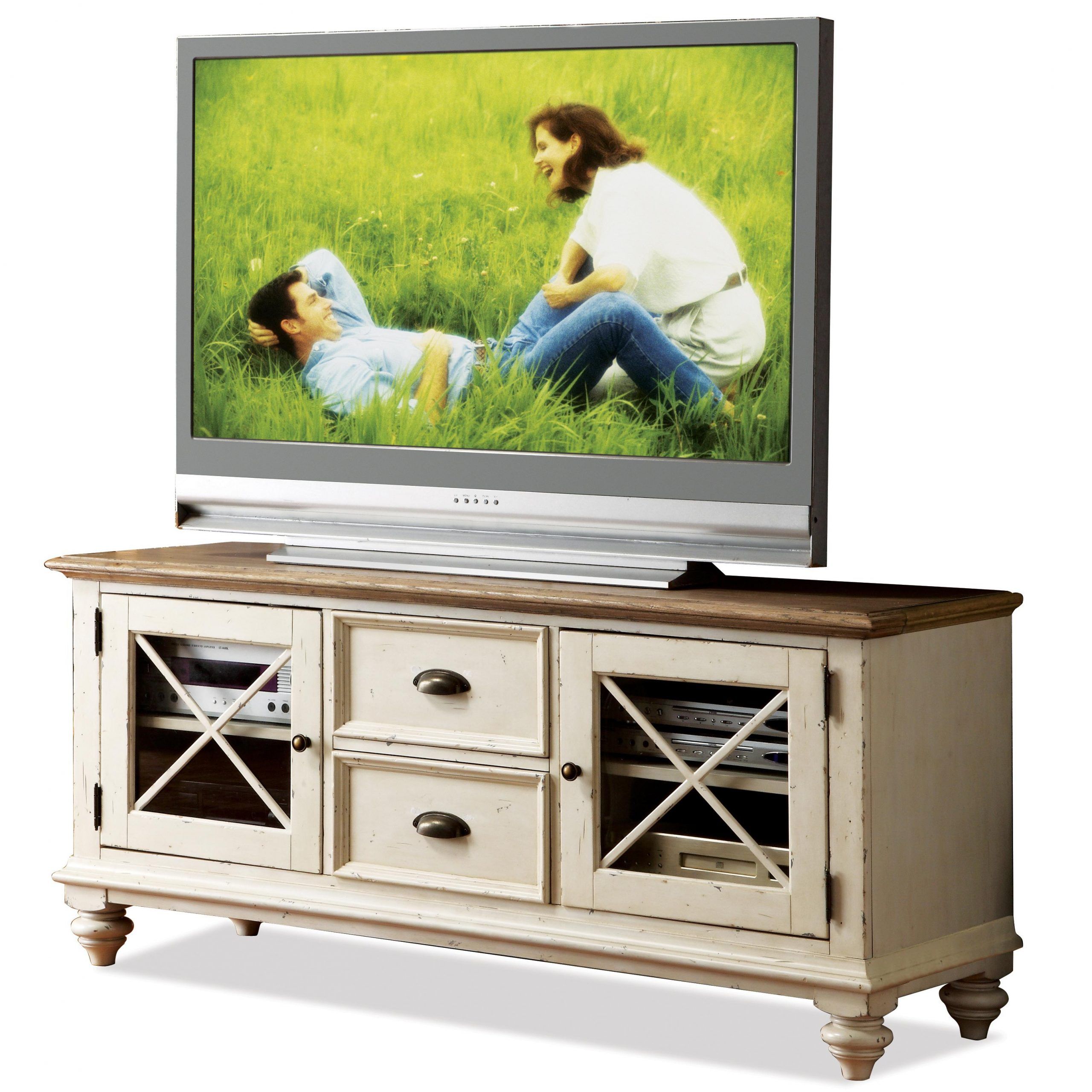 Riverside Furniture Coventry Two Tone 2 Drawer Tv Console With Regard To Country Style Tv Stands (View 13 of 15)