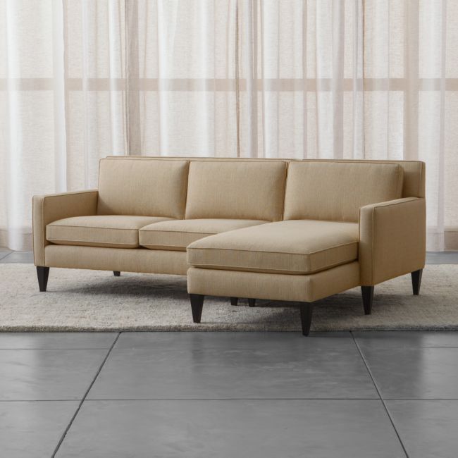 Rochelle 2 Piece Right Arm Chaise Midcentury Modern In 2pc Burland Contemporary Chaise Sectional Sofas (Photo 12 of 15)