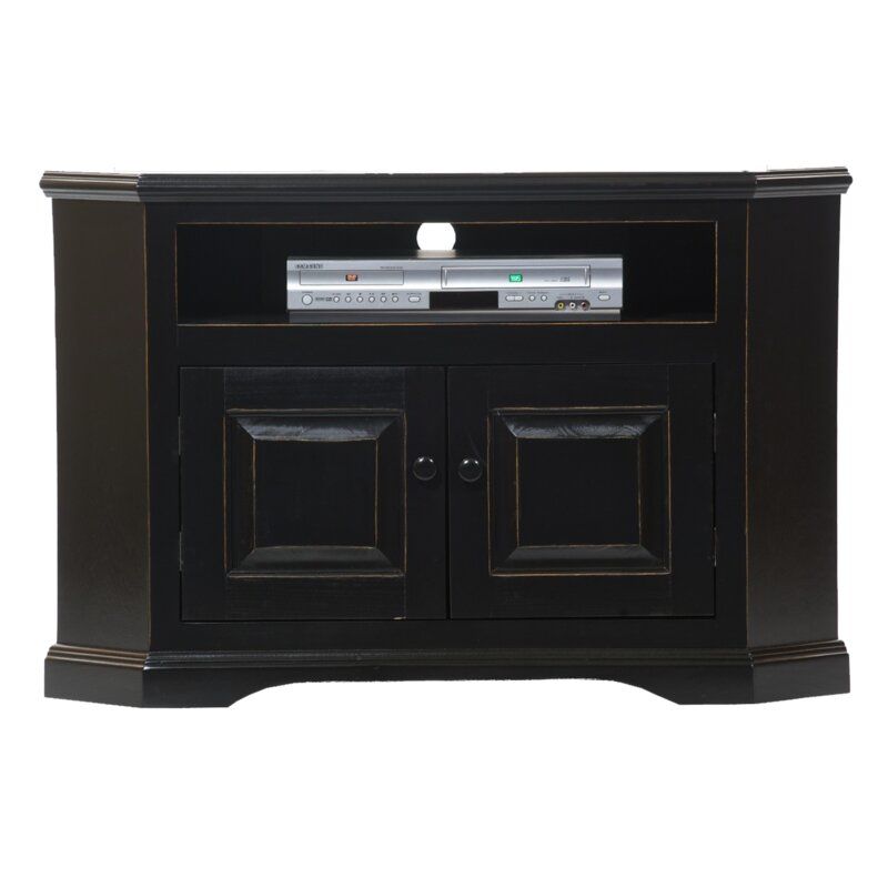Rosalind Wheeler Boltongate Solid Wood Corner Tv Stand For Regarding Giltner Solid Wood Tv Stands For Tvs Up To 65" (View 9 of 15)