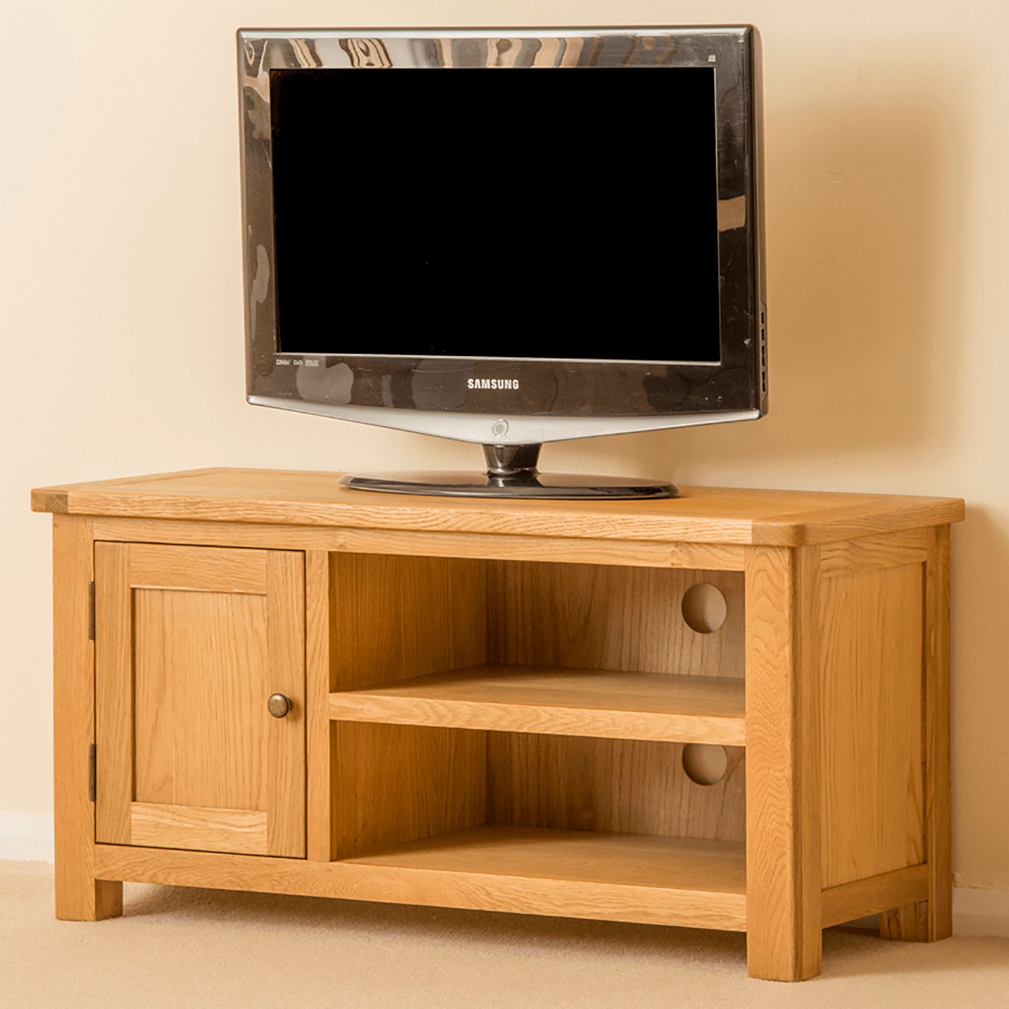 Roseland Oak 100cm Tv Stand | 24 Furniture Store : Great With Tv Stand 100cm (View 15 of 15)