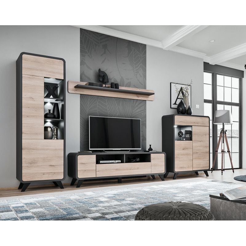 Round 160cm Tv Cabinet With Led Lights – Tv Stands (4470 In Round Tv Stands (View 3 of 15)