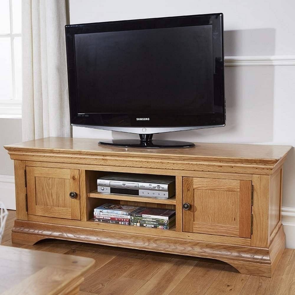 Rowlinson Breton Solid Oak Large Tv Cabinet With Regard To Light Oak Tv Cabinets (View 6 of 15)