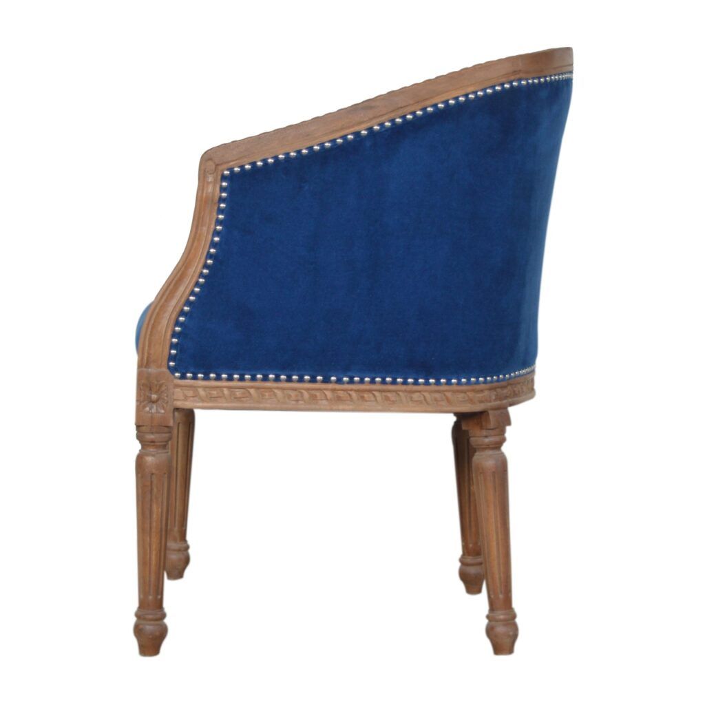 Royal Blue Velvet Occasional Chair – Artisan Furniture Regarding Artisan Blue Sofas (View 8 of 15)
