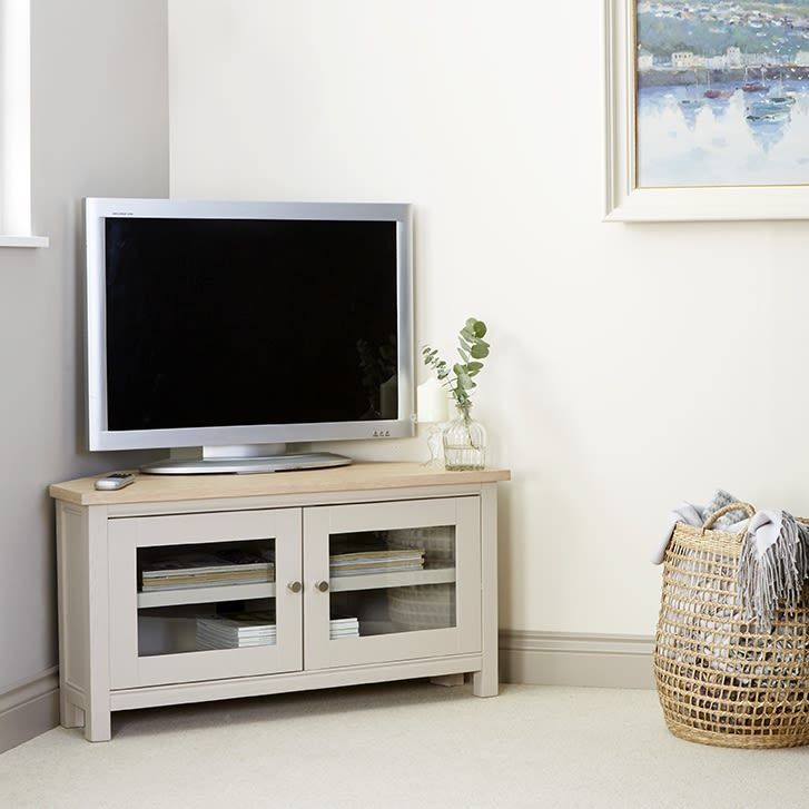 Rushbury Painted Corner Tv Unit Was £449.00 Now £ (View 5 of 15)