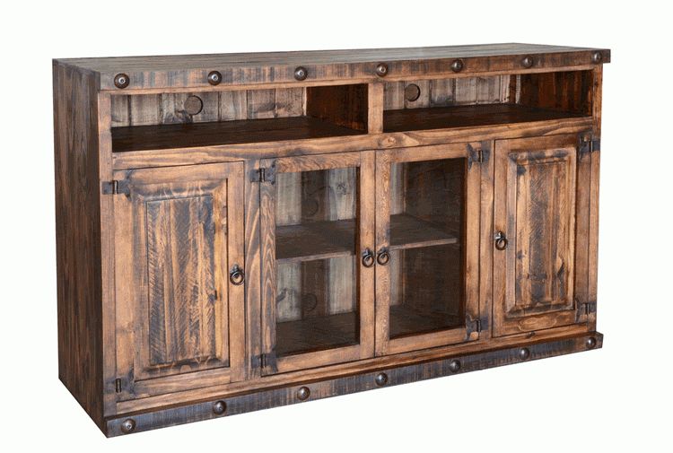 Rustic 60" Tv Stand, Pine Wood 60" Tv Stand, Wood Tv Stand Pertaining To Pine Wood Tv Stands (View 13 of 15)