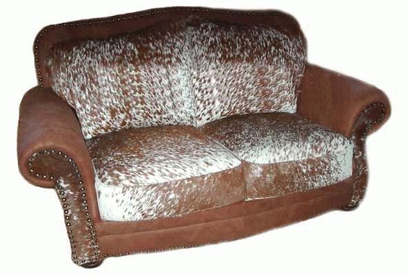 Rustic Cowhide And Leather Love Seats Regarding Antonio Light Gray Leather Sofas (View 9 of 15)