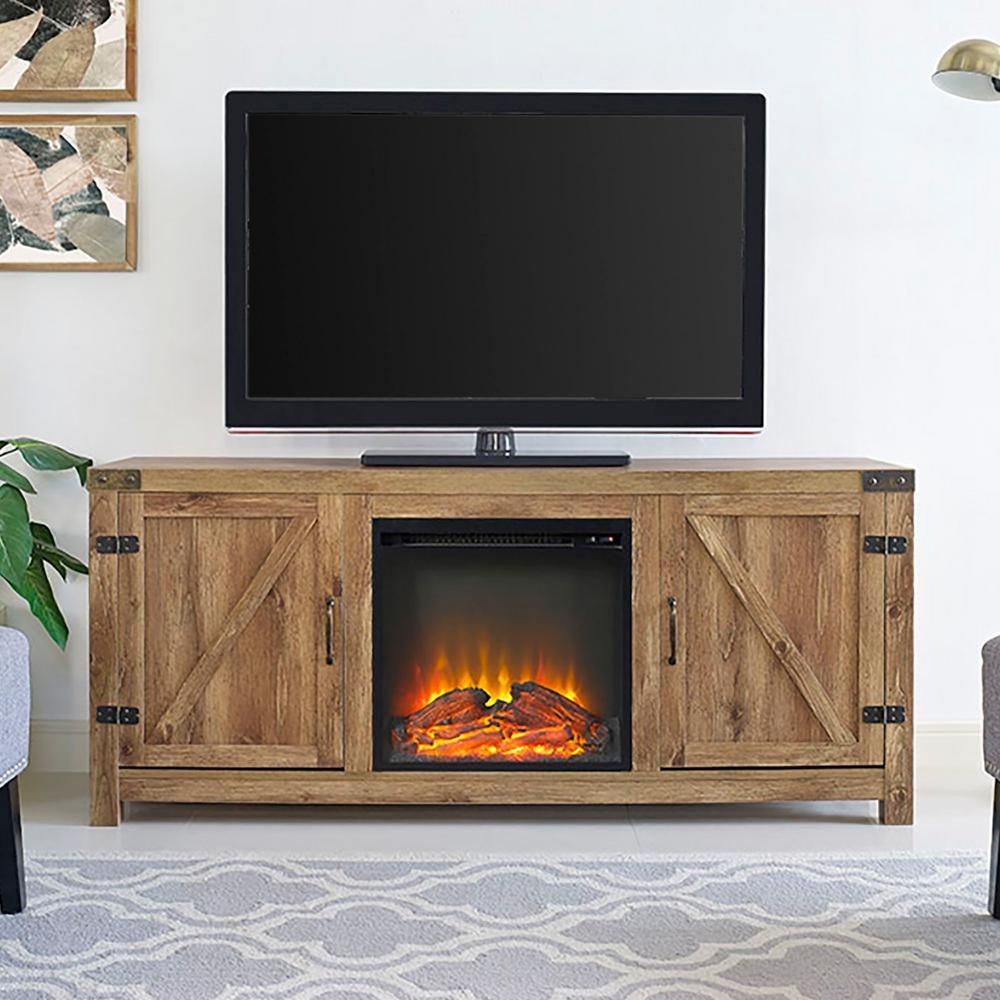 Rustic Electric Fireplace Tv Stand Console 58 In (View 10 of 15)