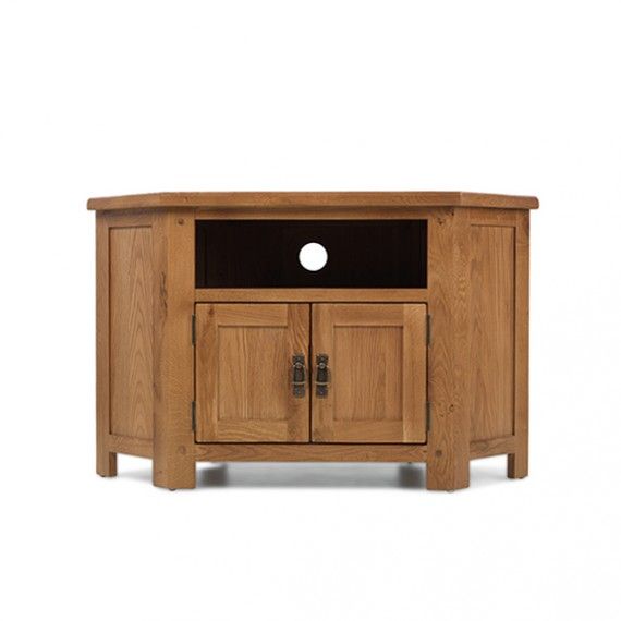 Rustic Oak Corner Tv Cabinet – Lifestyle Furniture Uk Inside Rustic Corner Tv Cabinets (View 4 of 15)