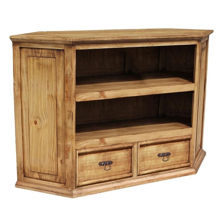 Rustic Pine Collection – Large Corner Tv Stand – Com611 Within Pine Corner Tv Stands (View 12 of 15)