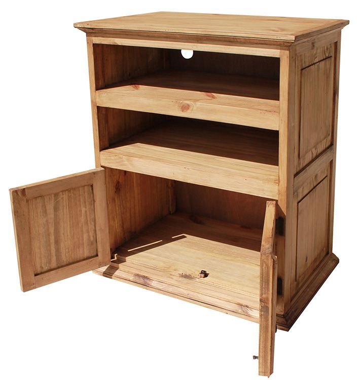 Rustic Pine Collection – Liso Tv Stand – Com220 Throughout Rustic Pine Tv Cabinets (View 2 of 15)