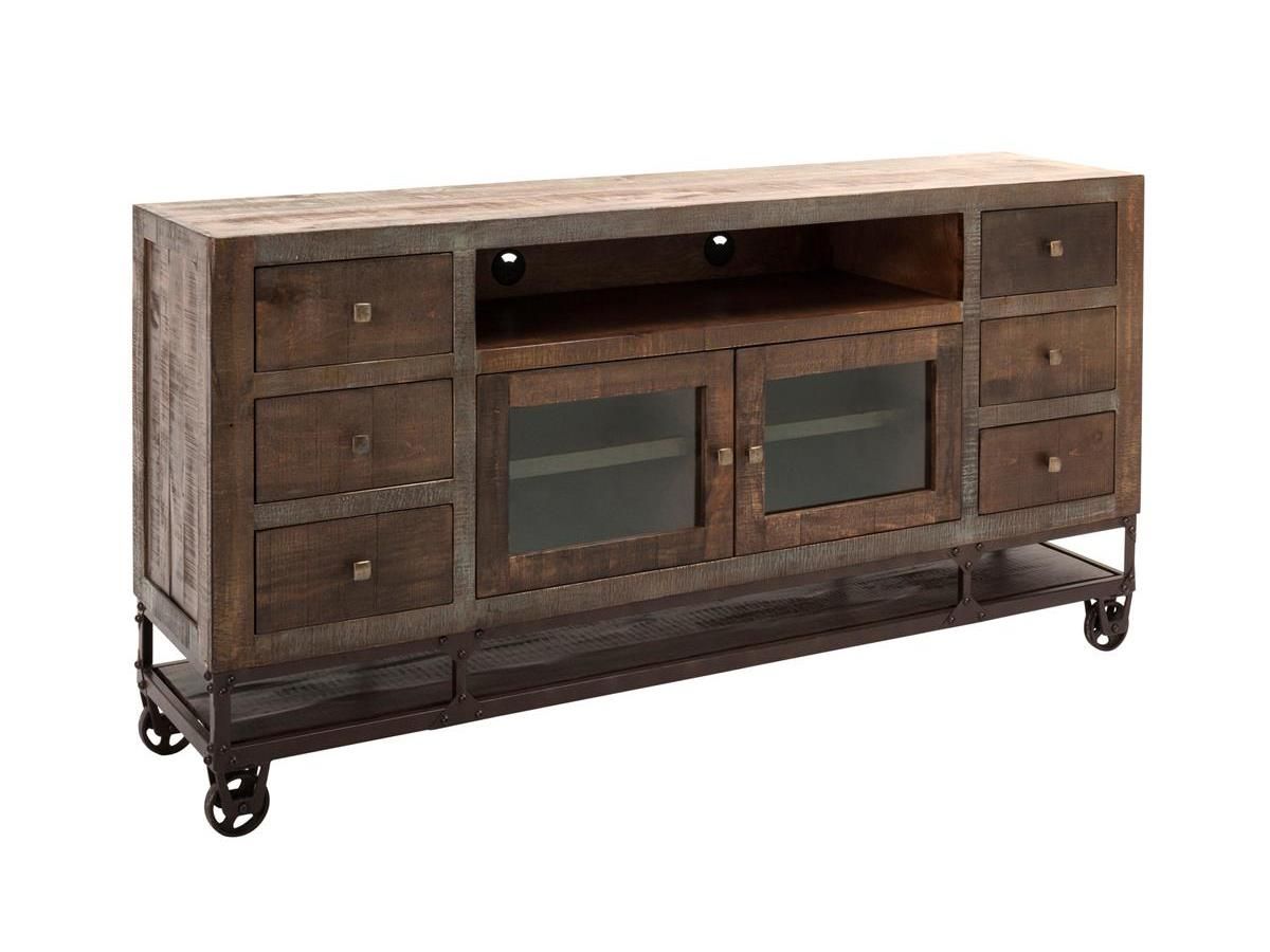 Rustic Tv Stand, 76" | Weir's Furniture Inside Rustic Furniture Tv Stands (View 8 of 15)