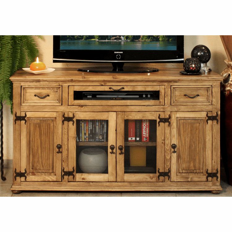 Rustic Tv Stand, Rustic Tv Console, Pine Wood Tv Cabinet With Pine Tv Stands (View 2 of 15)