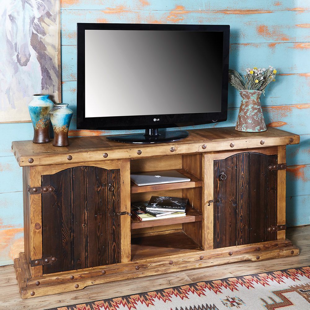 Rustic Tv Stands: Hacienda Tv Console Cabinet Intended For Tv Stands And Cabinets (Photo 3 of 15)