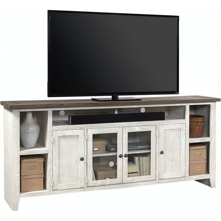 Rustic White 84" Tv Stand – Eastport | Rc Willey Furniture Regarding White Rustic Tv Stands (View 2 of 15)