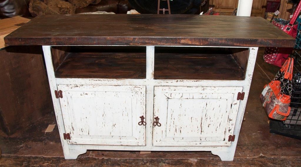 Rustic White Flat Screen Tv Stand – Rick's Home Store In White Rustic Tv Stands (View 10 of 15)